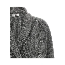 Gray Cashmere Cardigan
