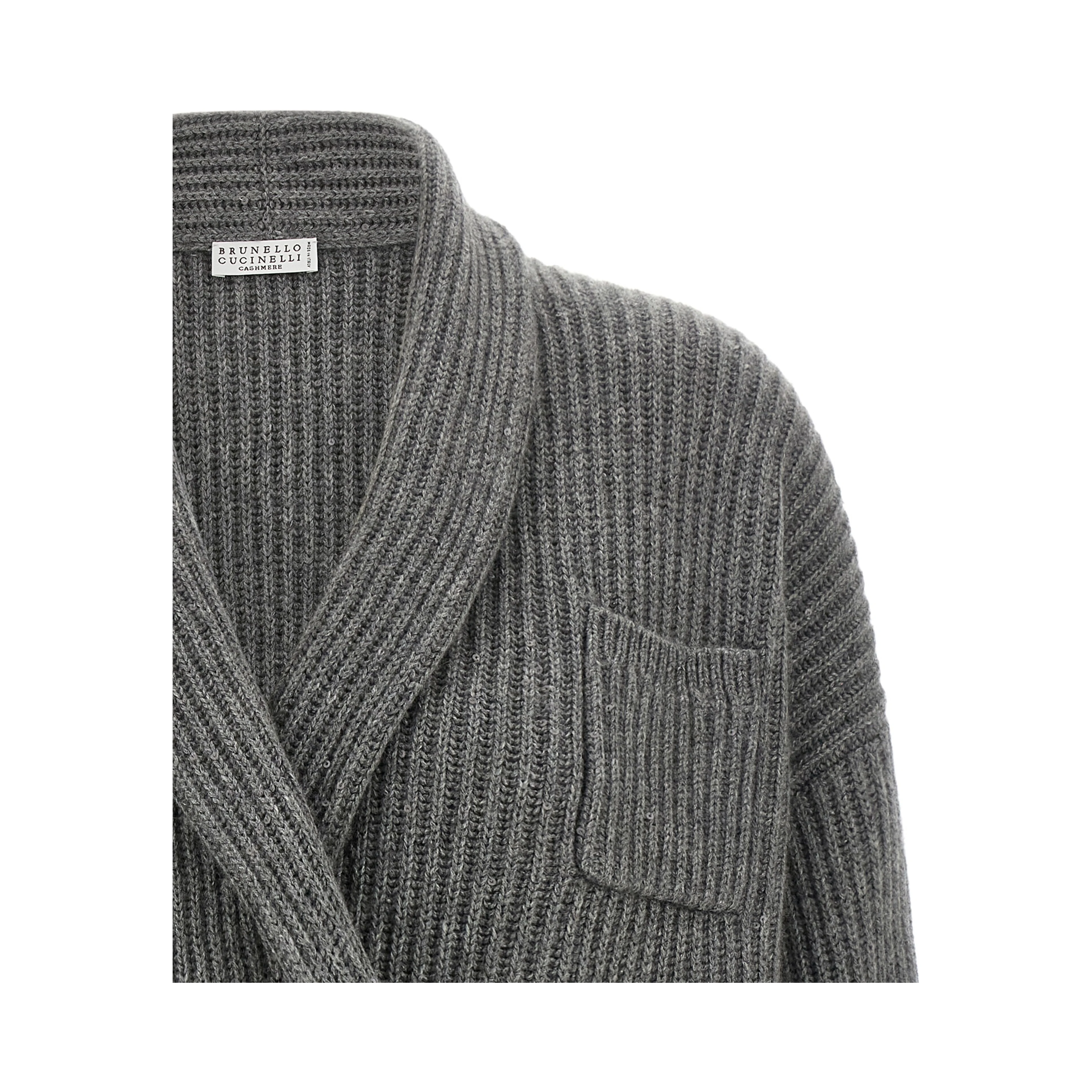 Gray Cashmere Cardigan