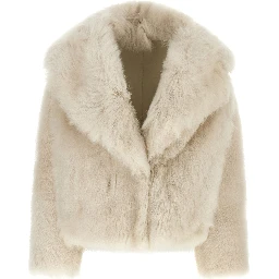 White Lamb Fur Full-Length Jacket