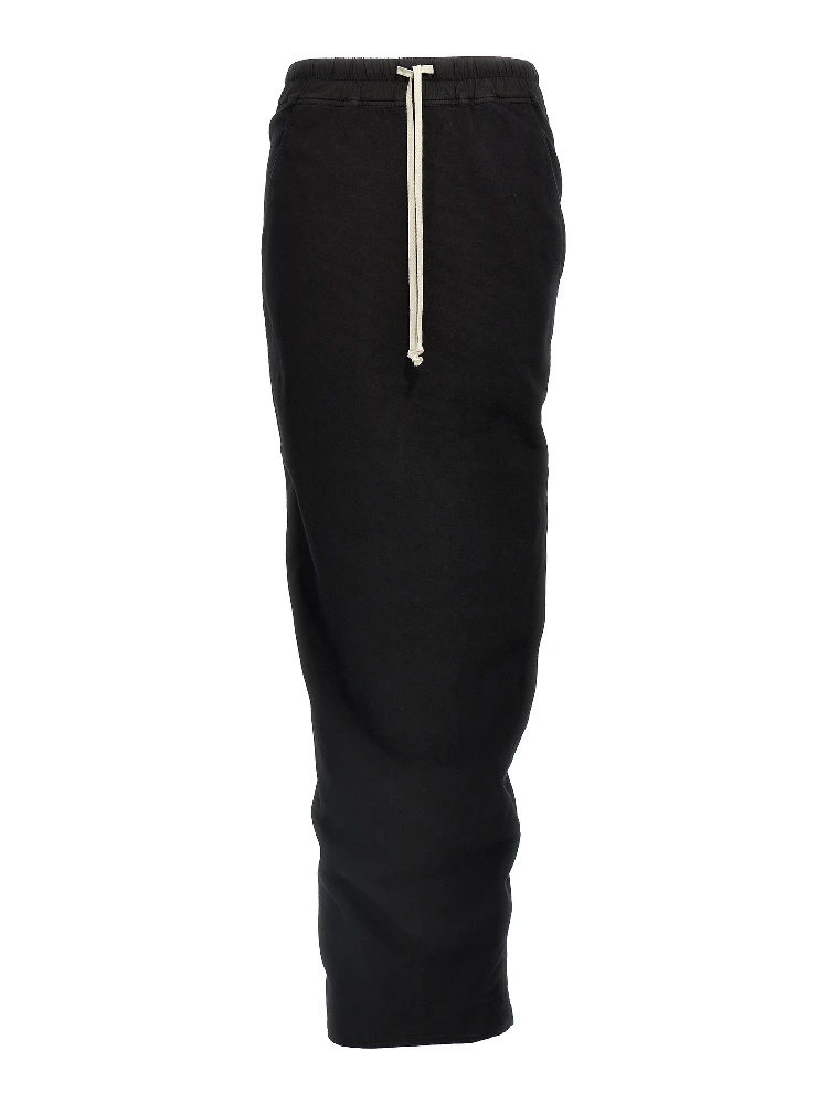 Black Cotton Mini Skirt