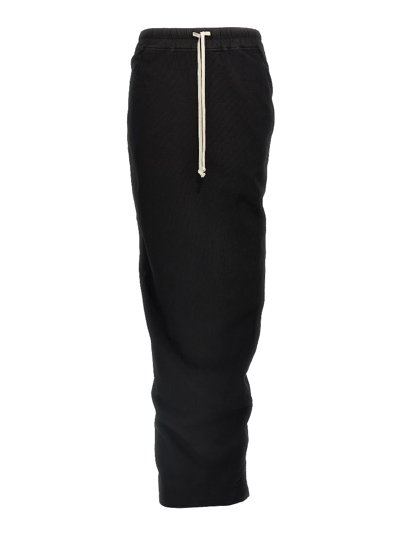 Black Cotton Mini Skirt