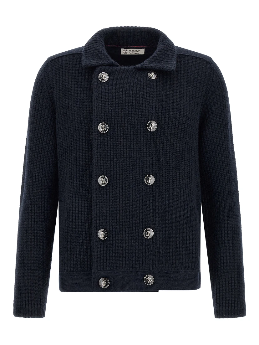 Blue Cashmere Cardigan