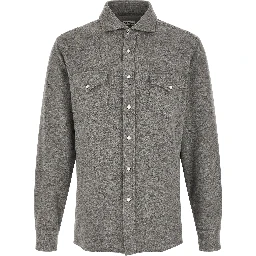 Gray Cashmere Blouse