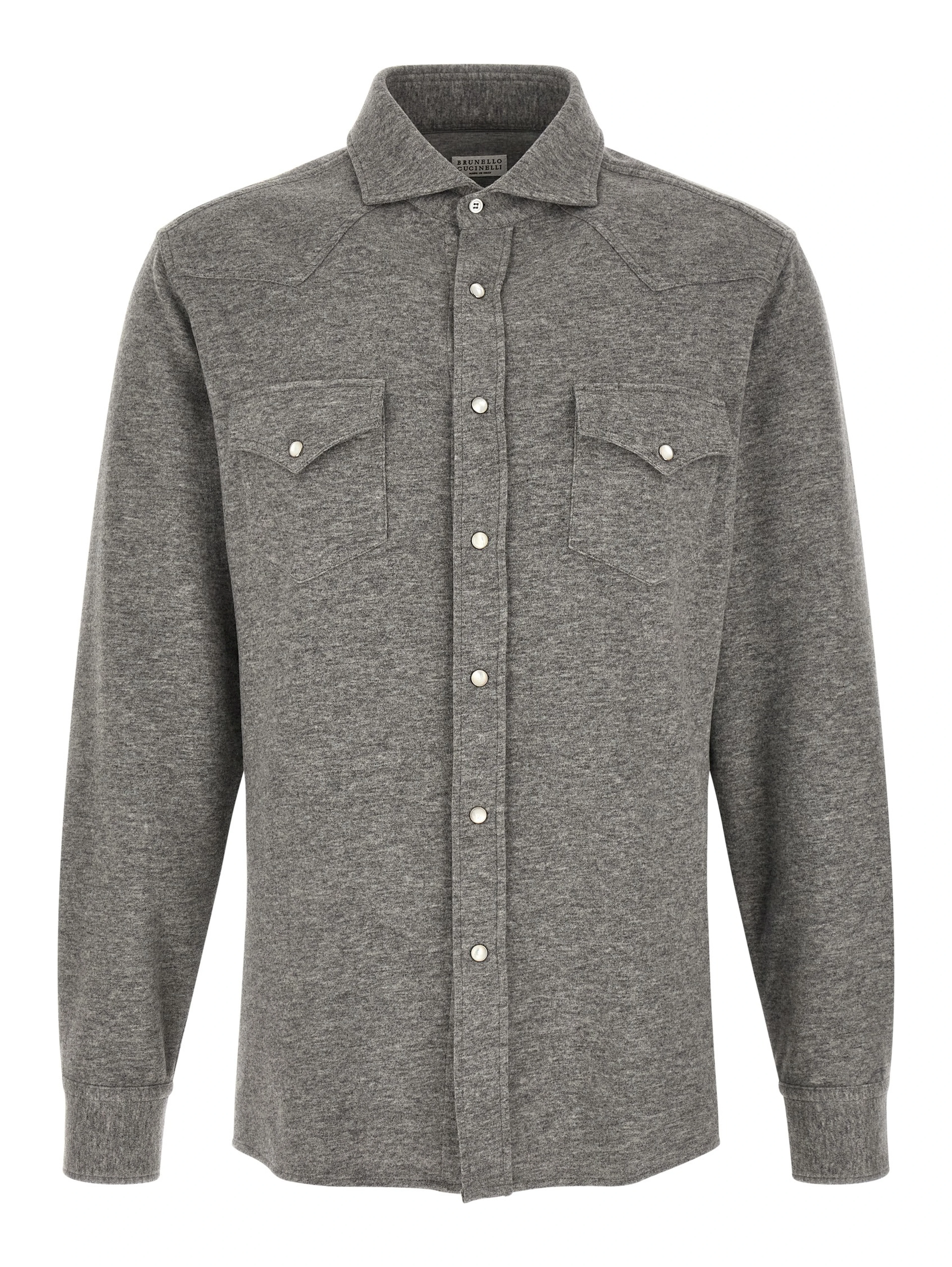 Gray Cashmere Blouse
