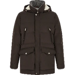Brown Polyamide Parka