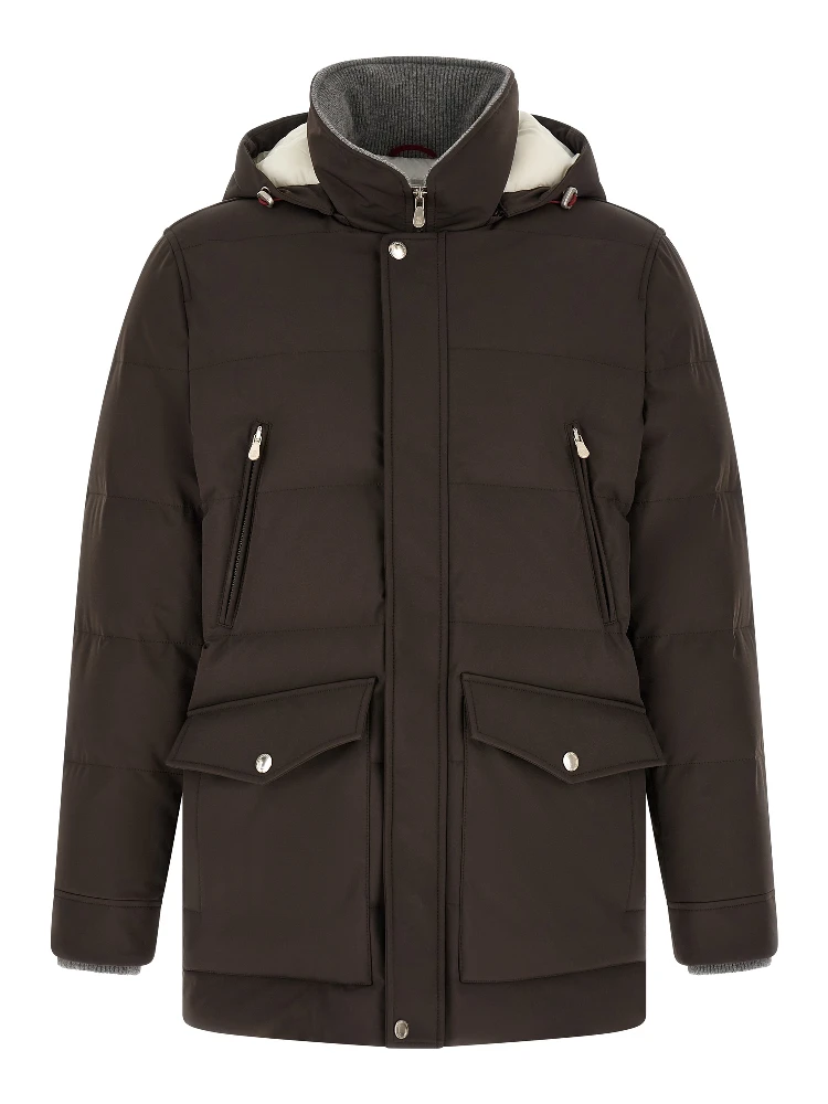 Brown Polyamide Parka