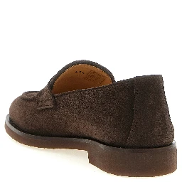 Brown Calfskin Slip-On Loafers