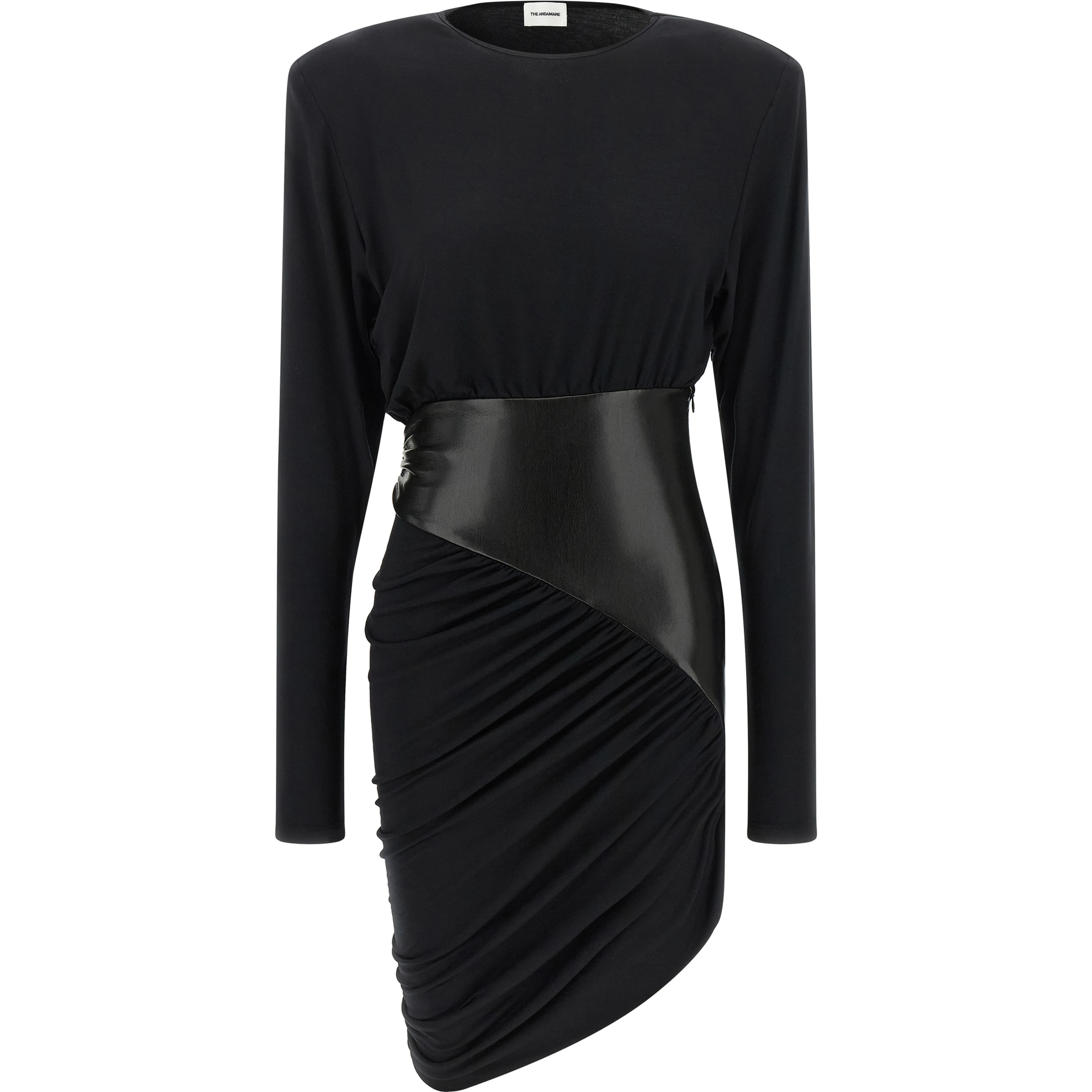 Black Viscose Short Dress