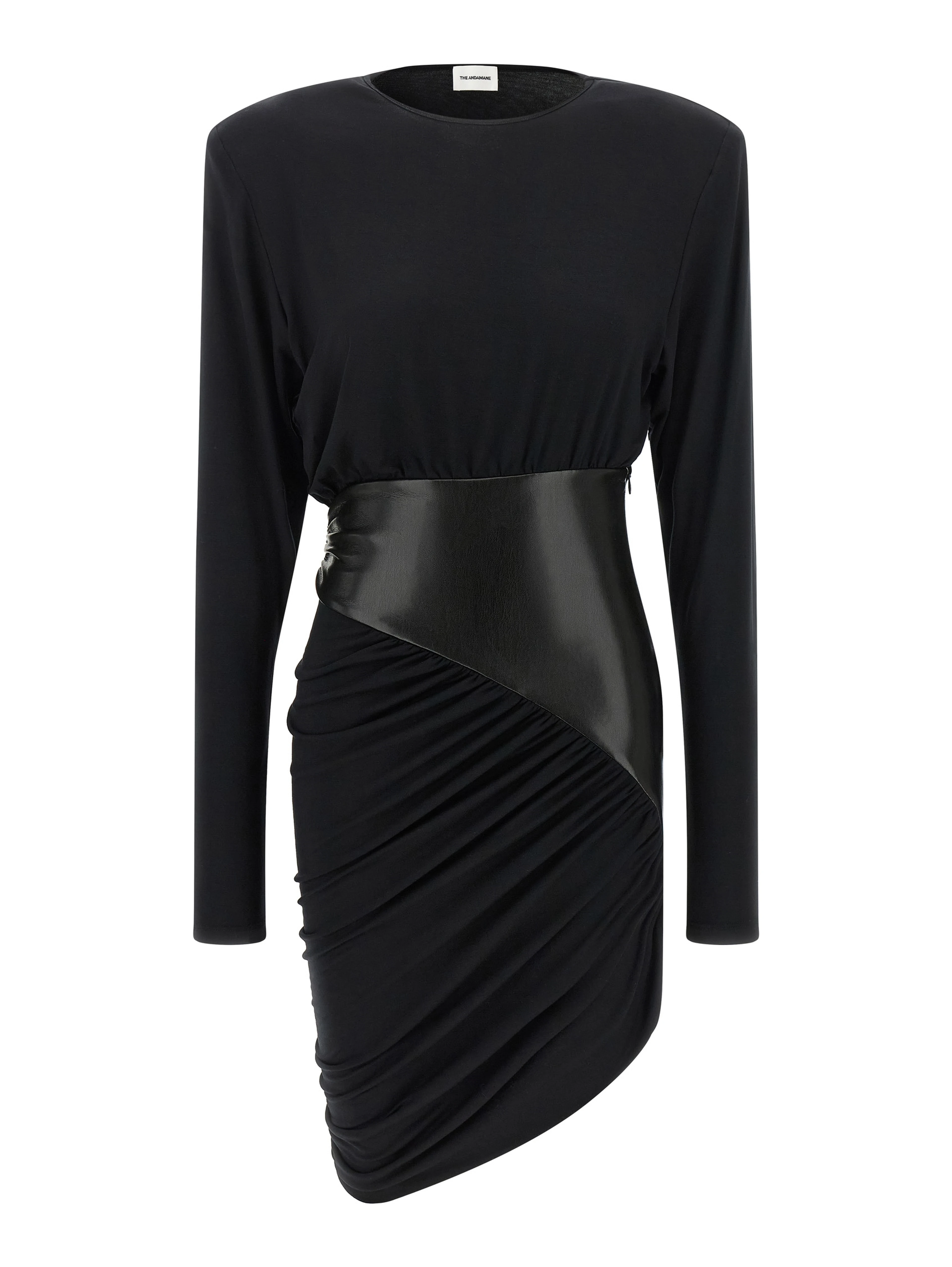 Black Viscose Short Dress