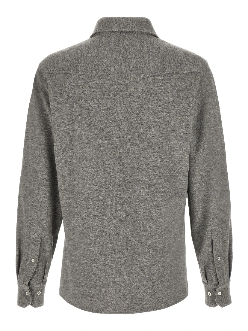 Gray Cashmere Blouse