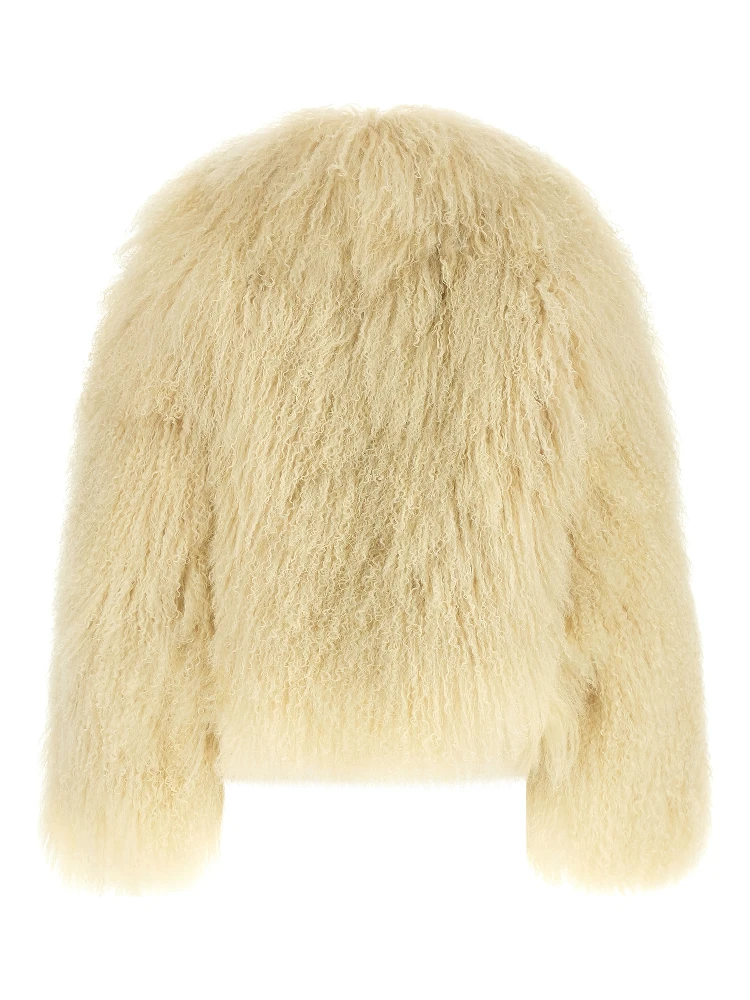 Beige Cashmere Biker Jacket alternative