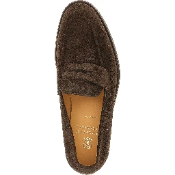 Brown Calfskin Slip-On Loafers