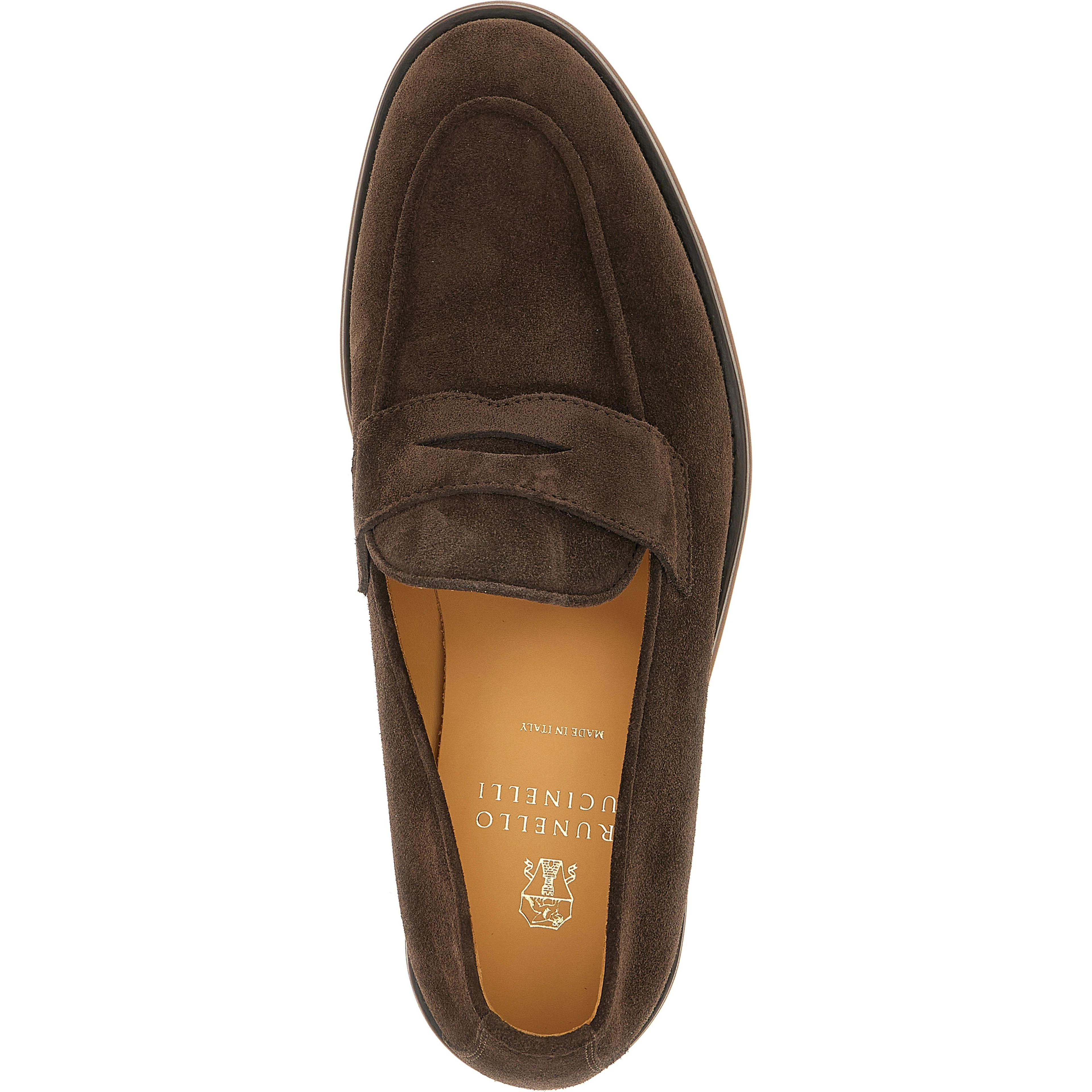 Brown Calfskin Slip-On Loafers