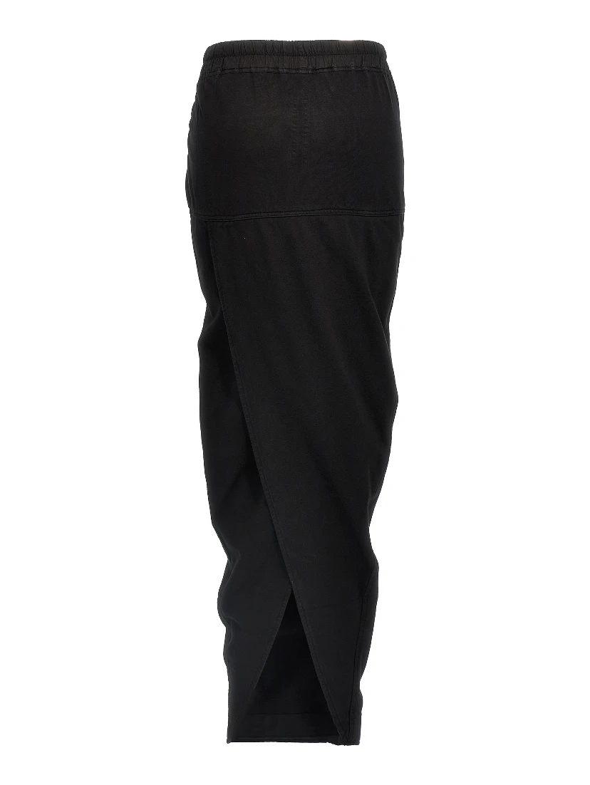 Black Cotton Mini Skirt