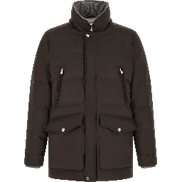 Brown Polyamide Parka
