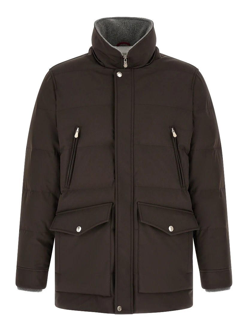 Brown Polyamide Parka