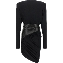 Black Viscose Short Dress