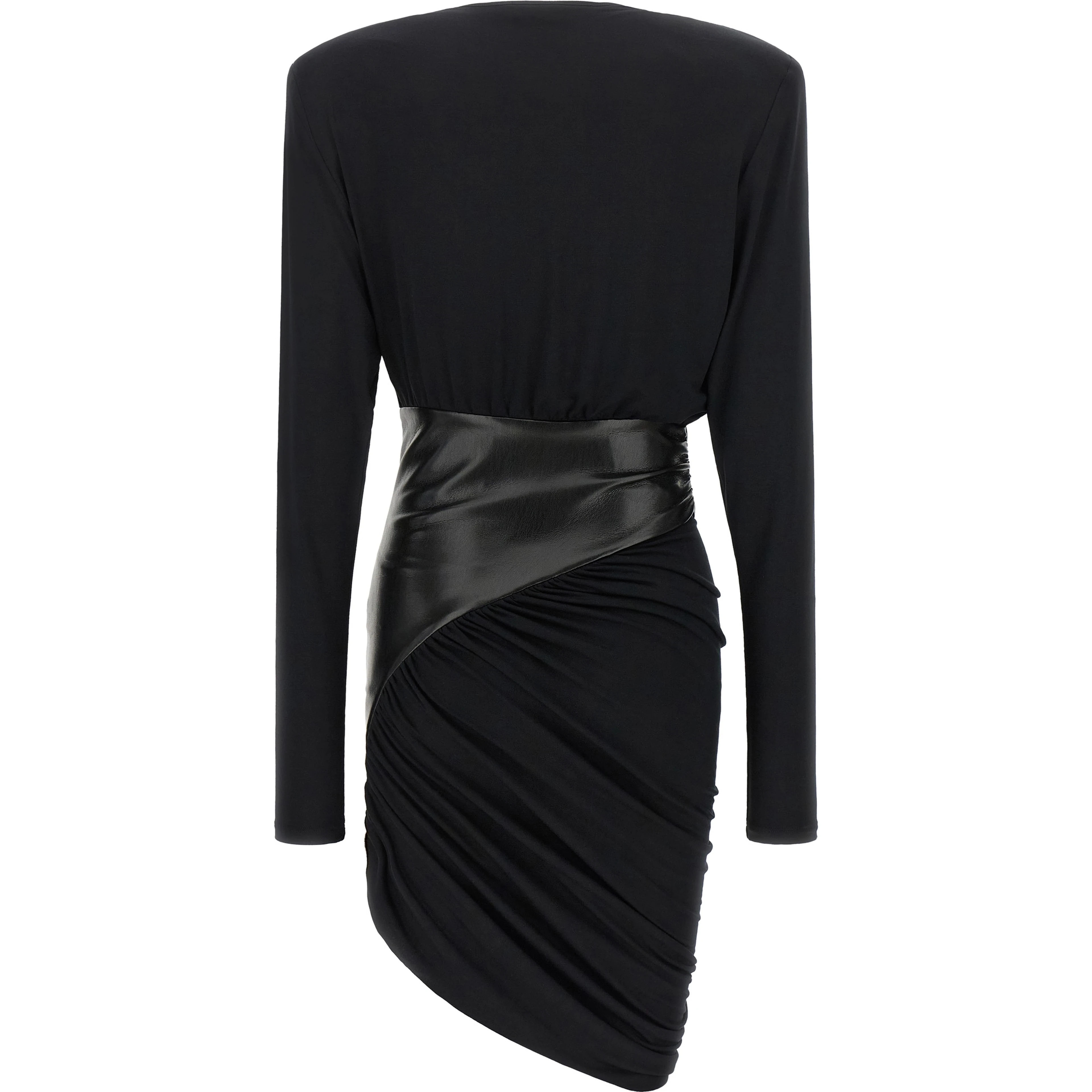 Black Viscose Short Dress