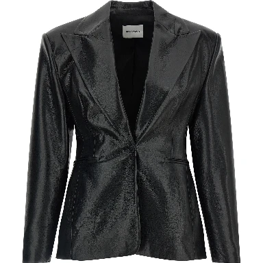 Black Polyester Blazer