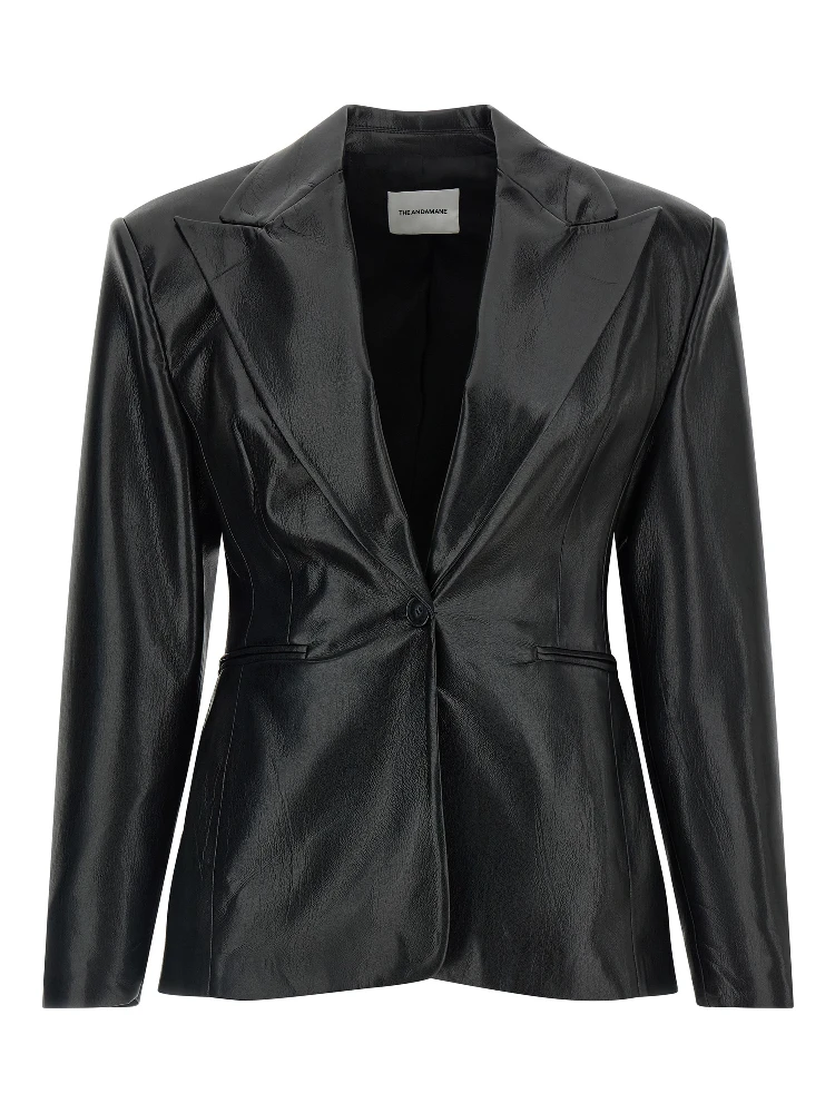 Black Polyester Blazer