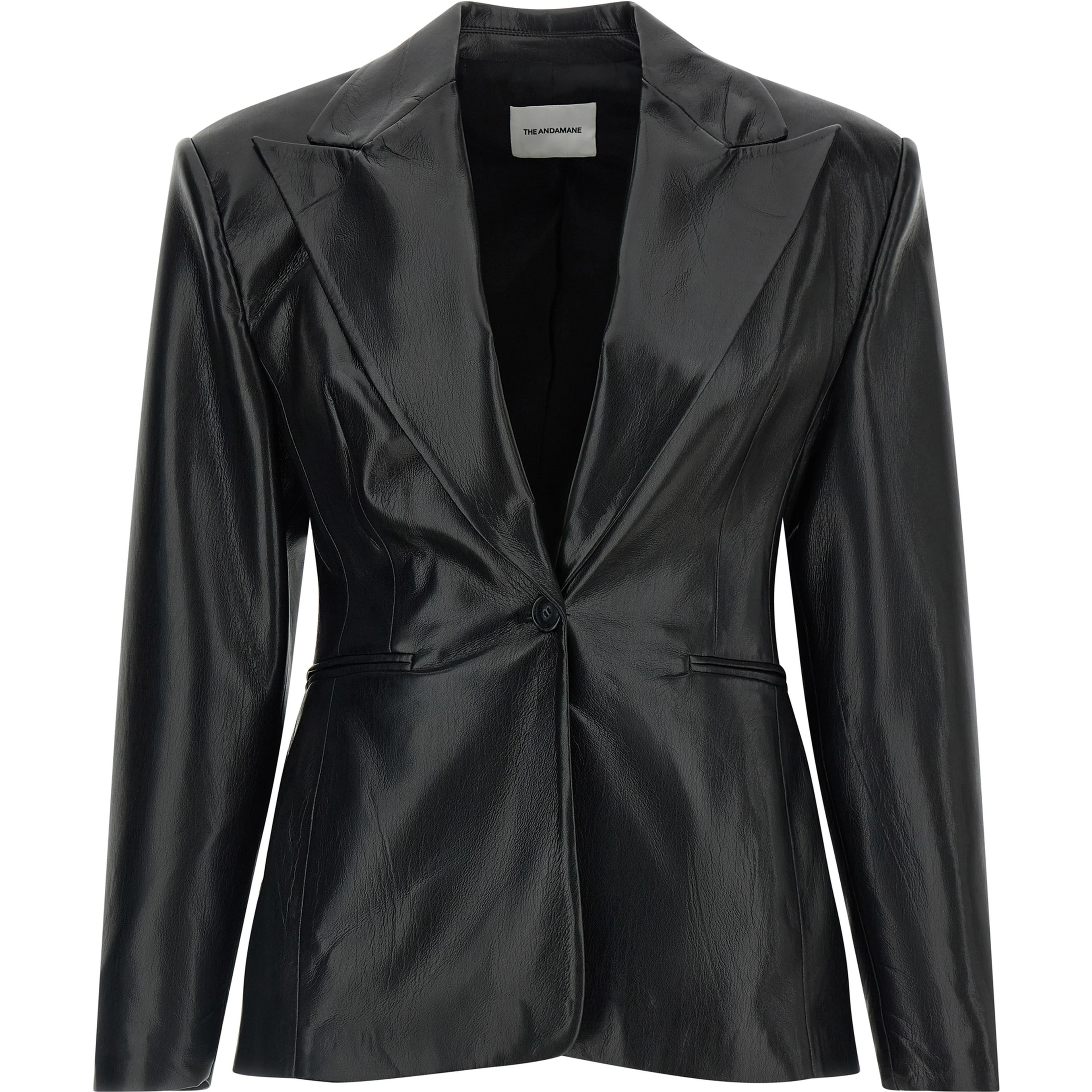 Black Polyester Blazer