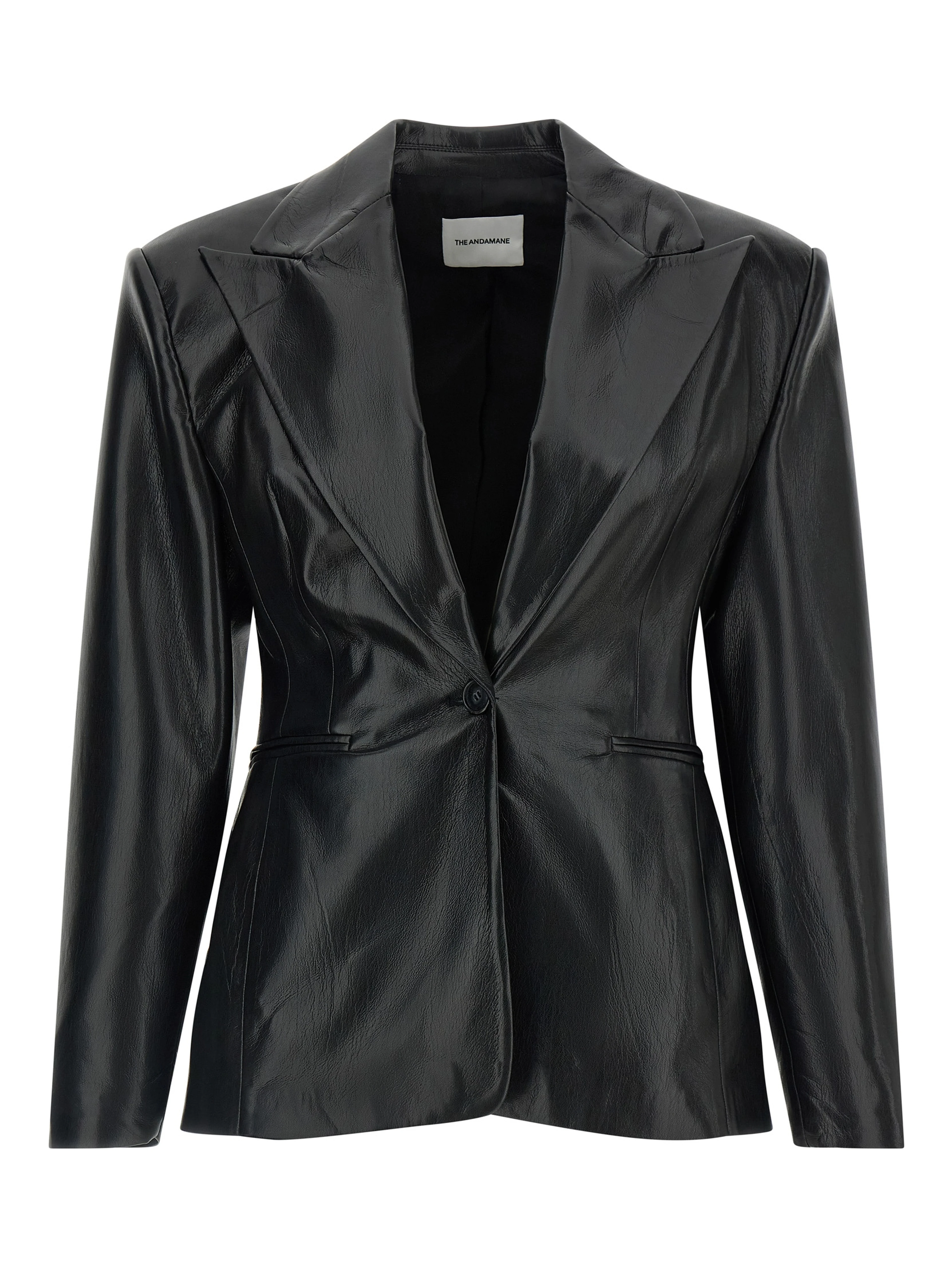 Black Polyester Blazer