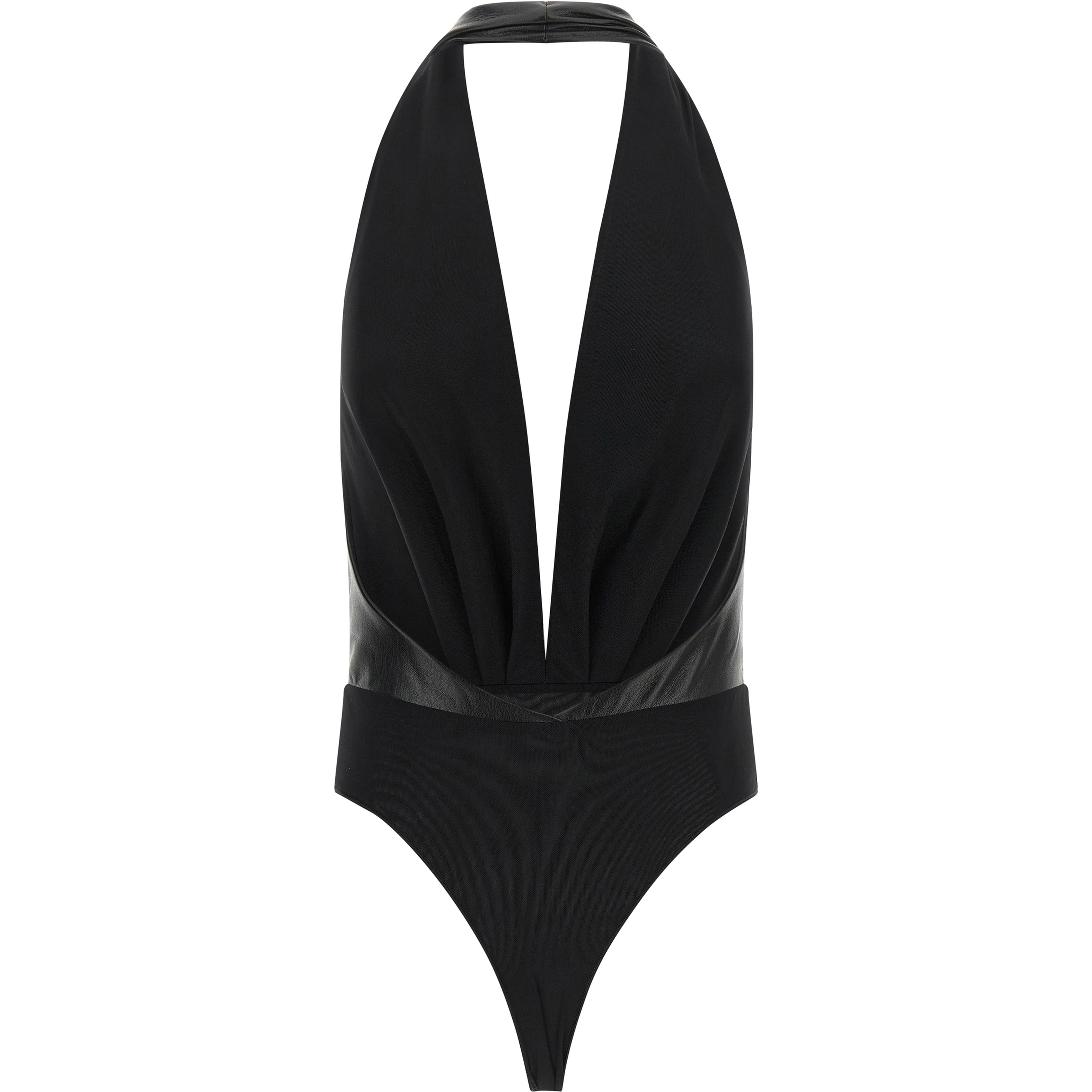 Black Polyester Bodysuit