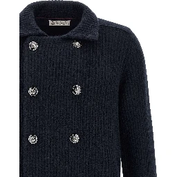 Blue Cashmere Cardigan