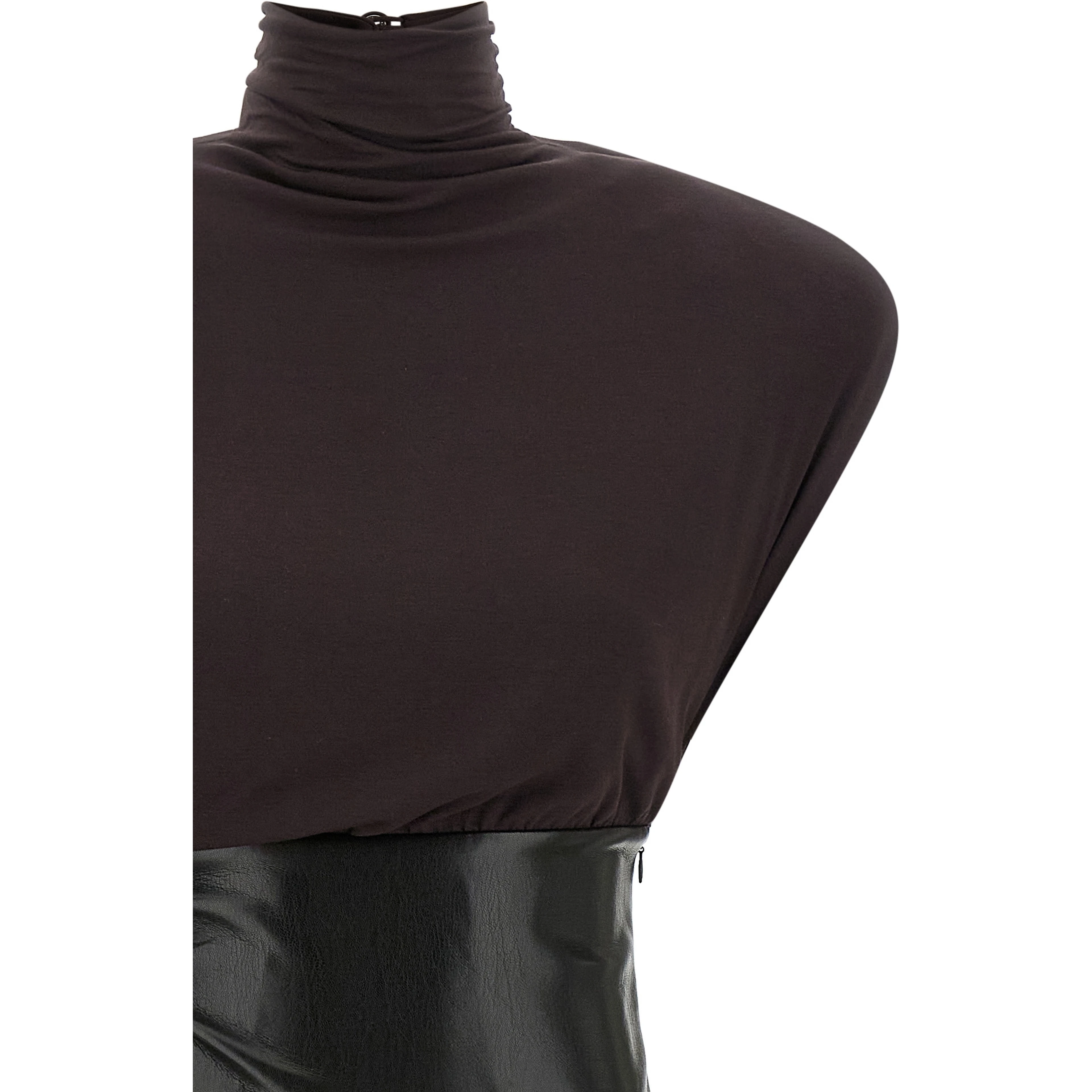 Bordeaux Viscose Midi Dress