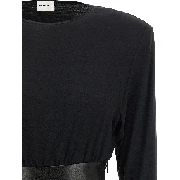 Black Viscose Short Dress