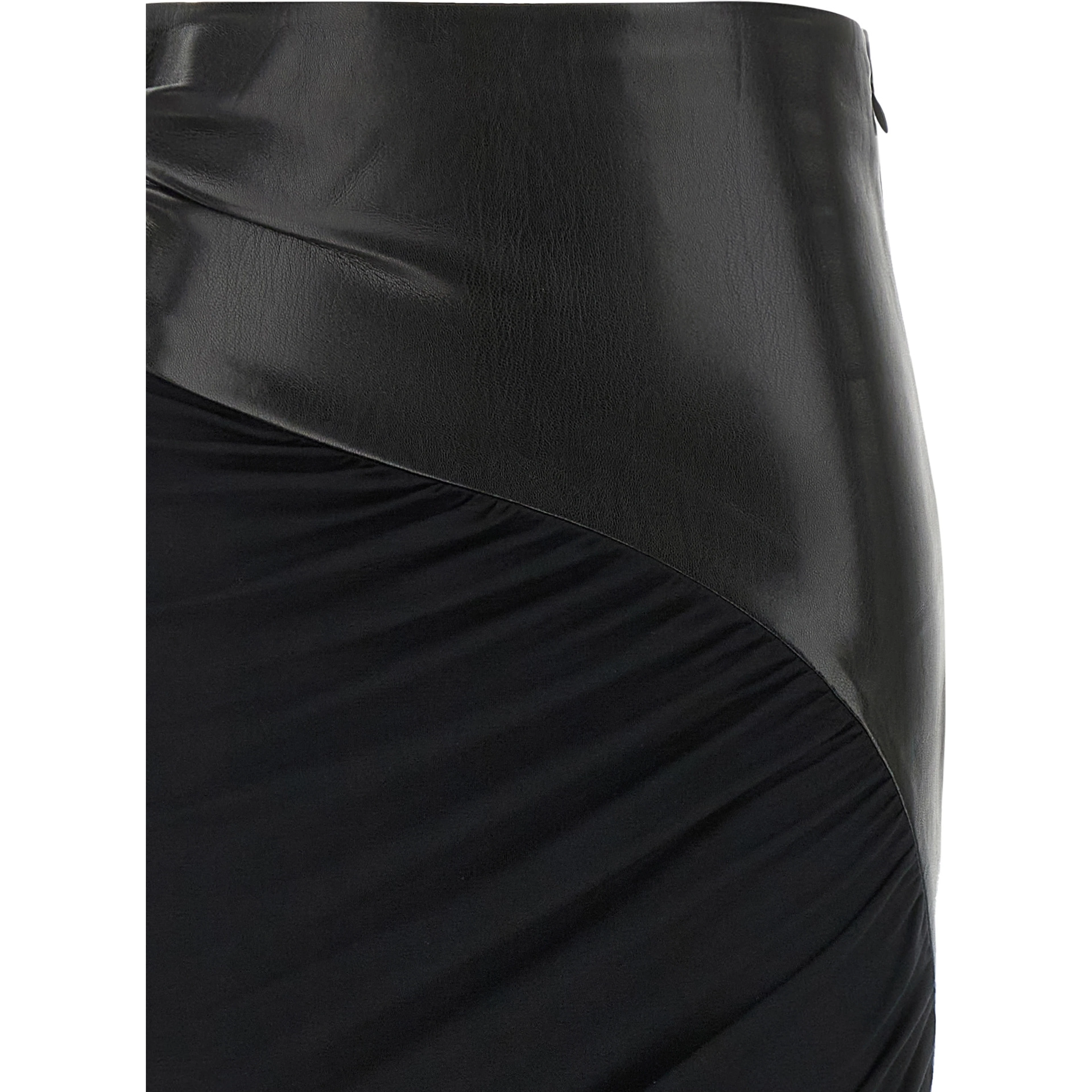 Black Viscose Midi Skirt
