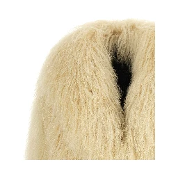 Beige Cashmere Biker Jacket