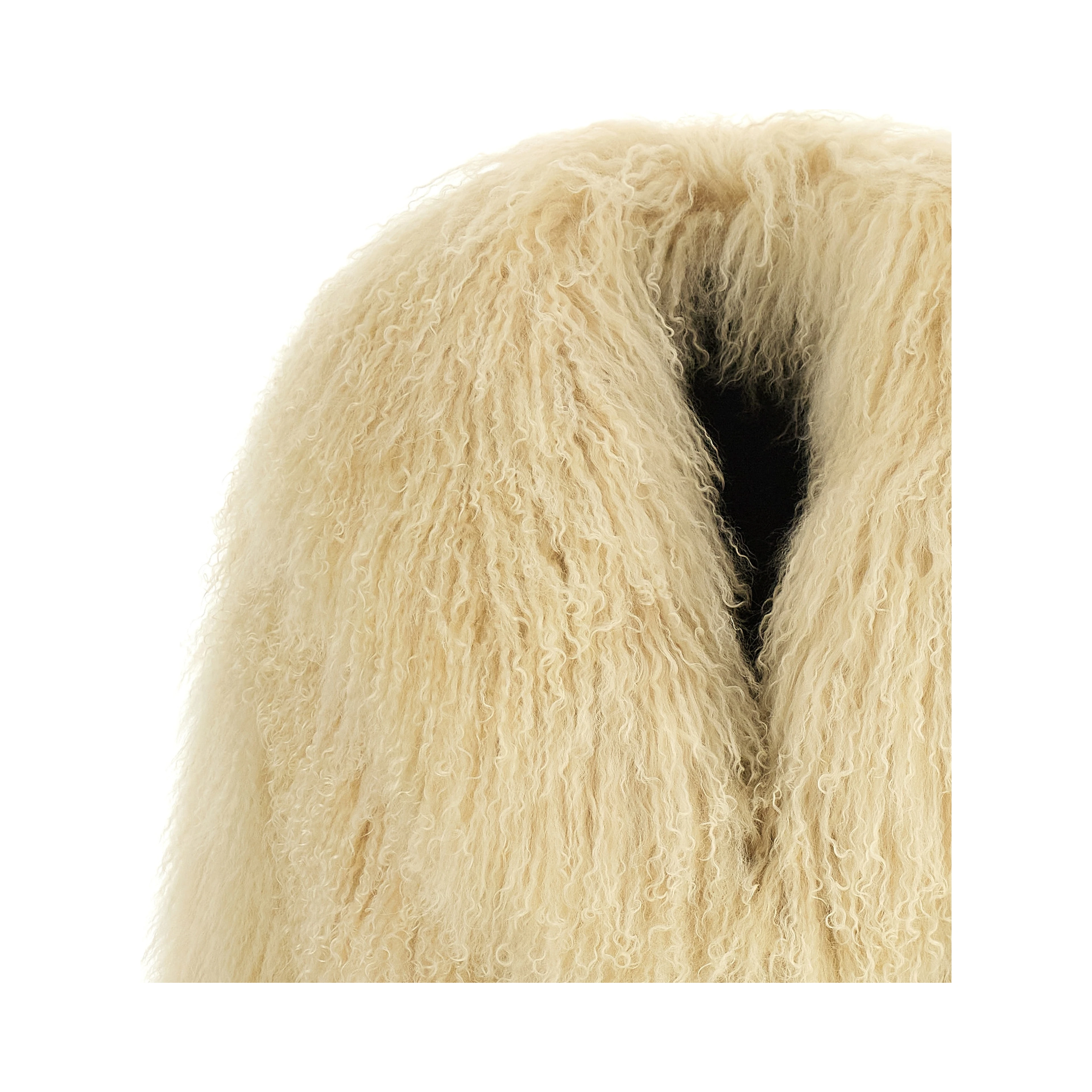Beige Cashmere Biker Jacket