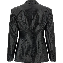 Black Polyester Blazer