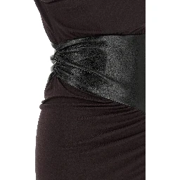 Bordeaux Viscose Midi Dress