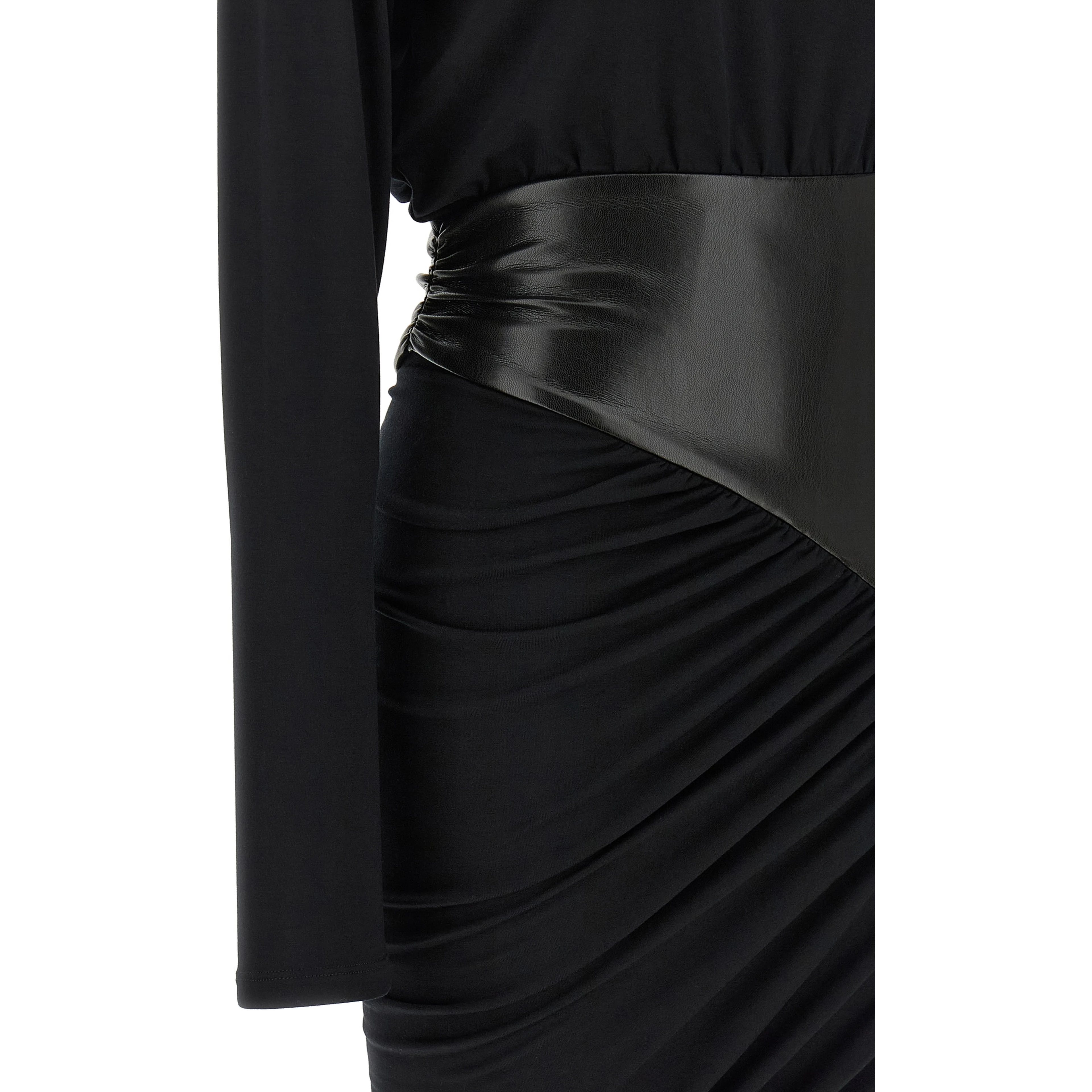 Black Viscose Short Dress