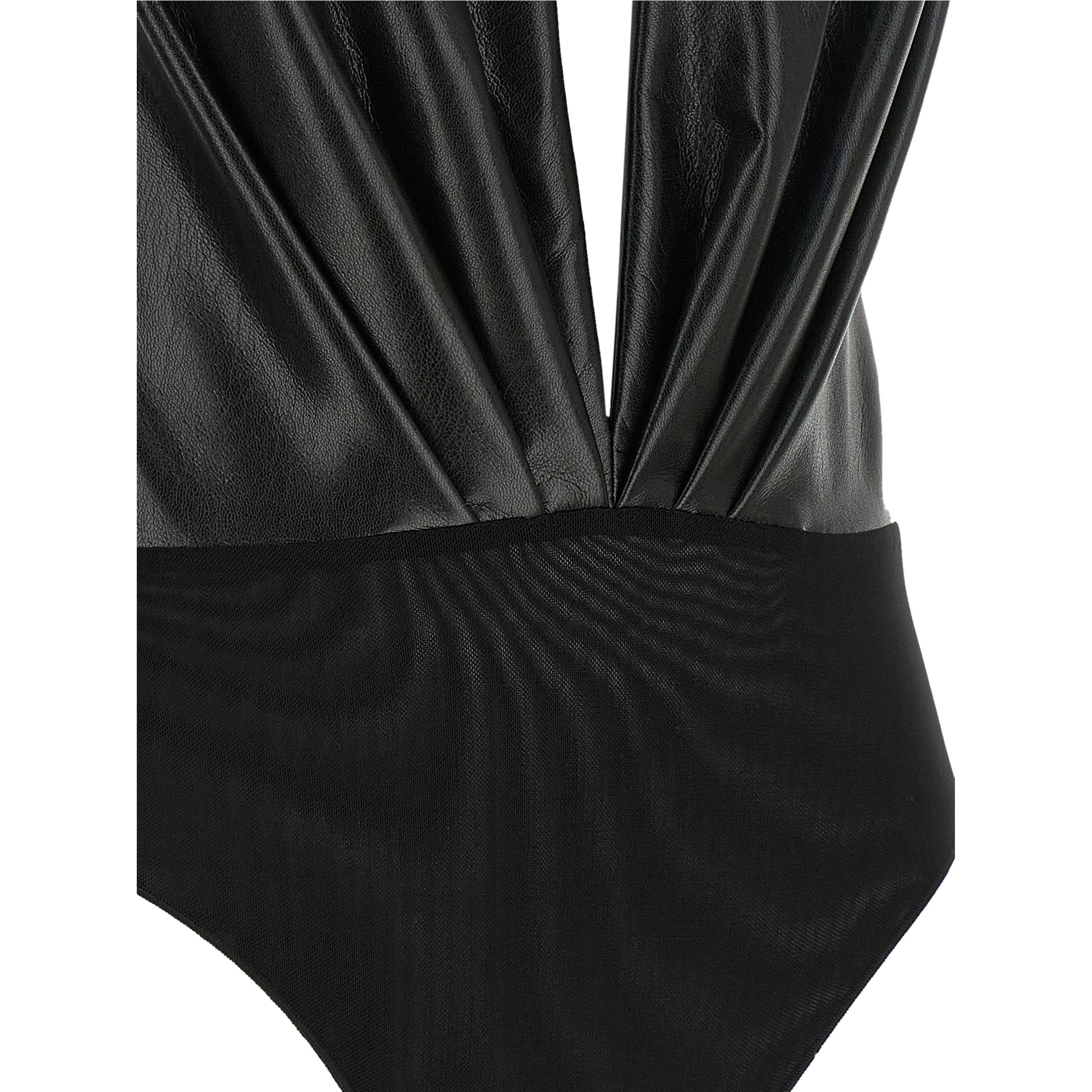 Black Polyester Bodysuit