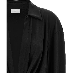 Black Polyester Short Dress