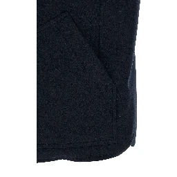 Blue Wool Sleeveless Jacket