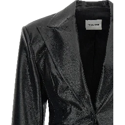 Black Polyester Blazer