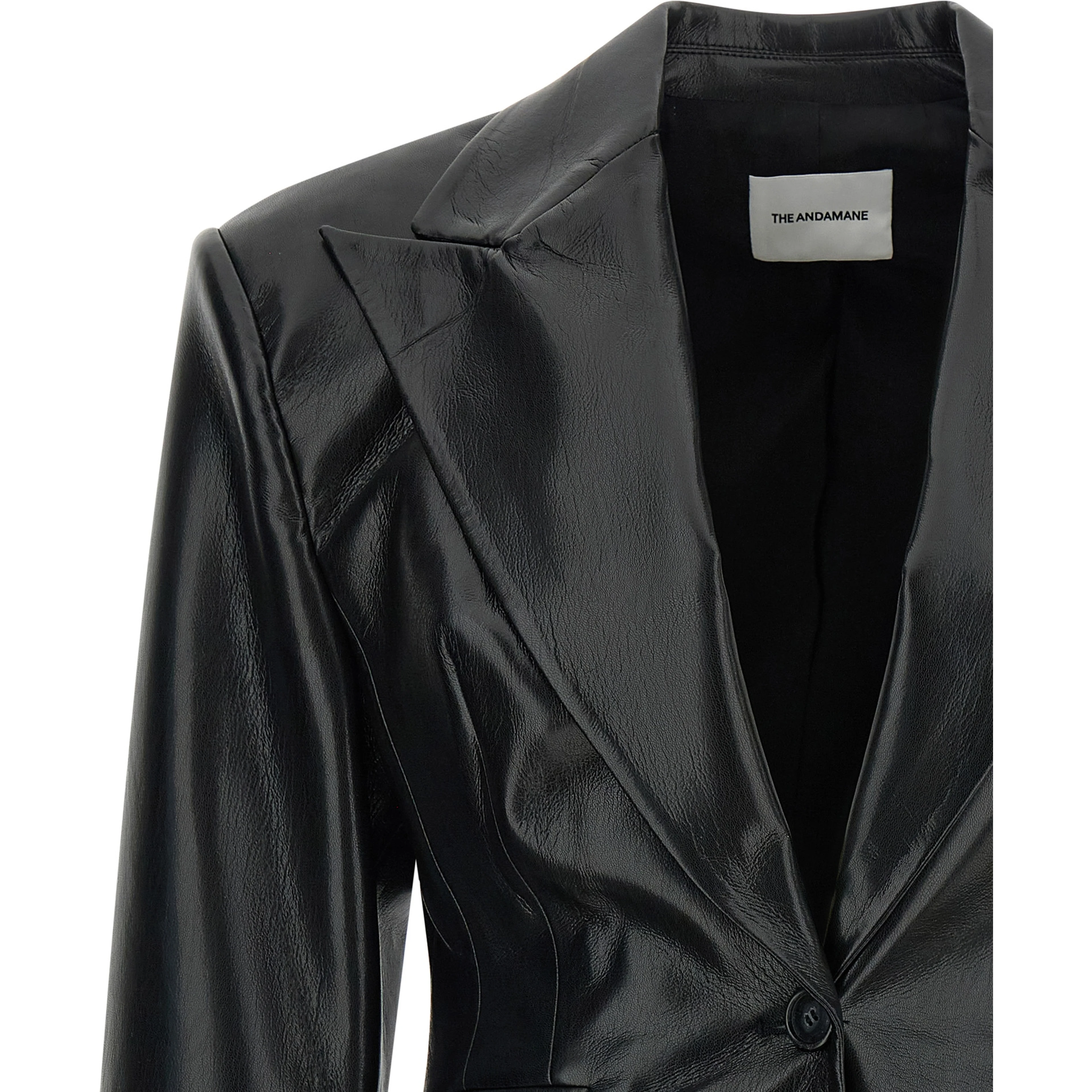 Black Polyester Blazer