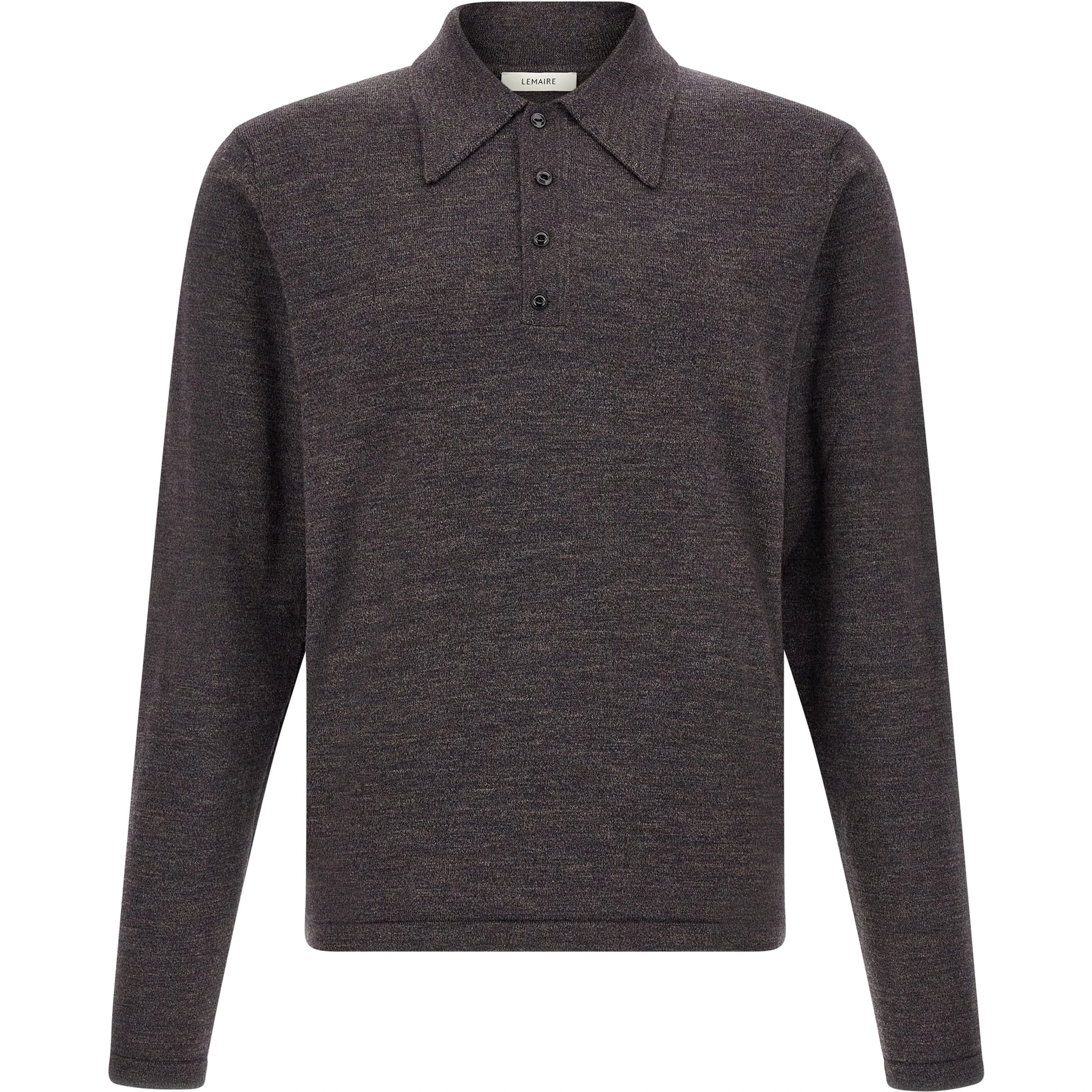 Brown Wool Polo Shirt