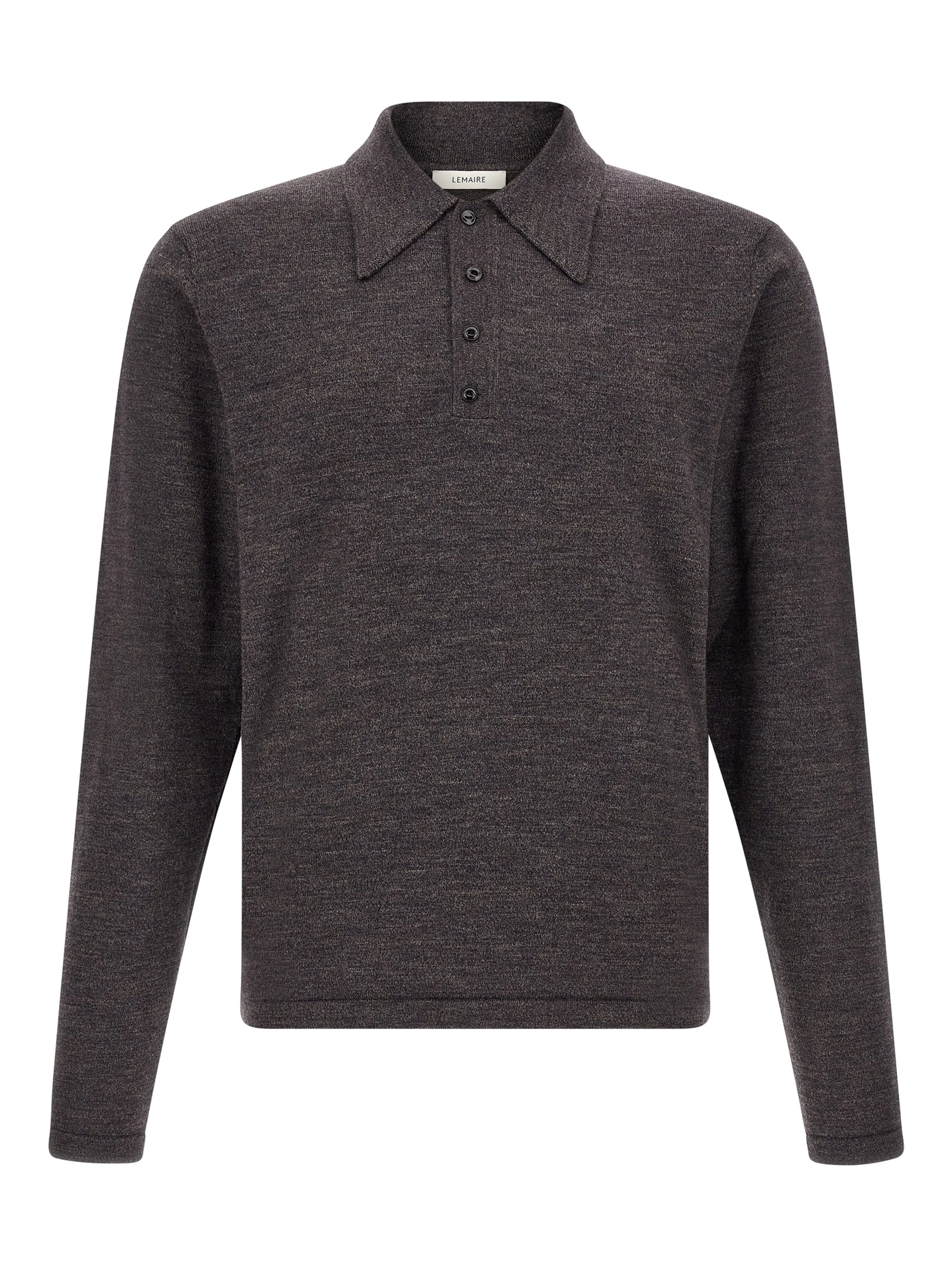 Brown Wool Polo Shirt