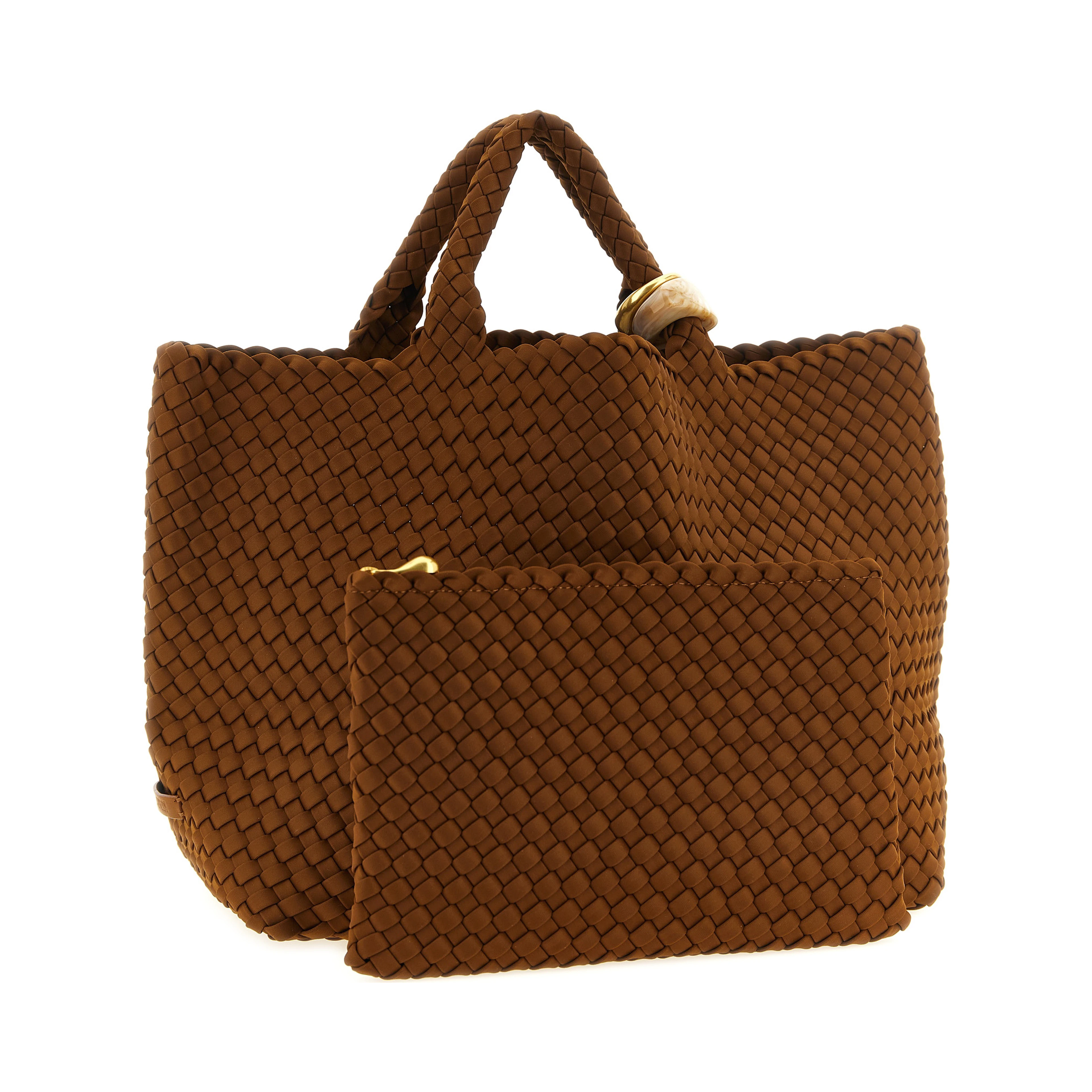Brown Nylon Handbag