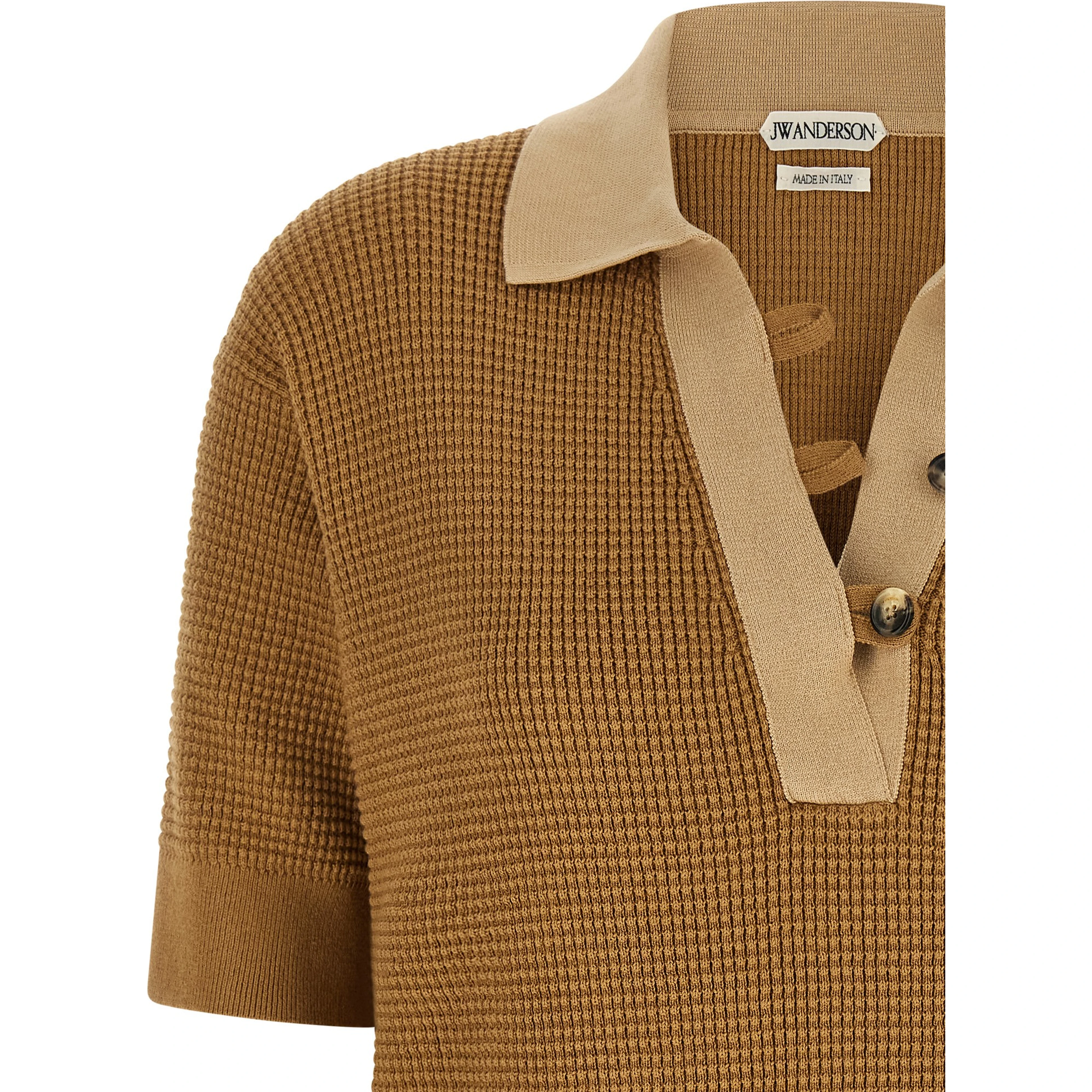 Beige Cotton Polo Shirt