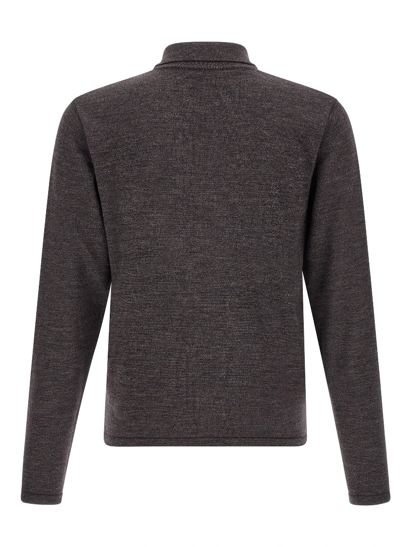 Brown Wool Polo Shirt