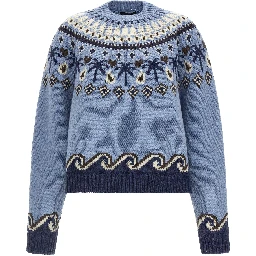 Blue Virgin Wool Cardigan