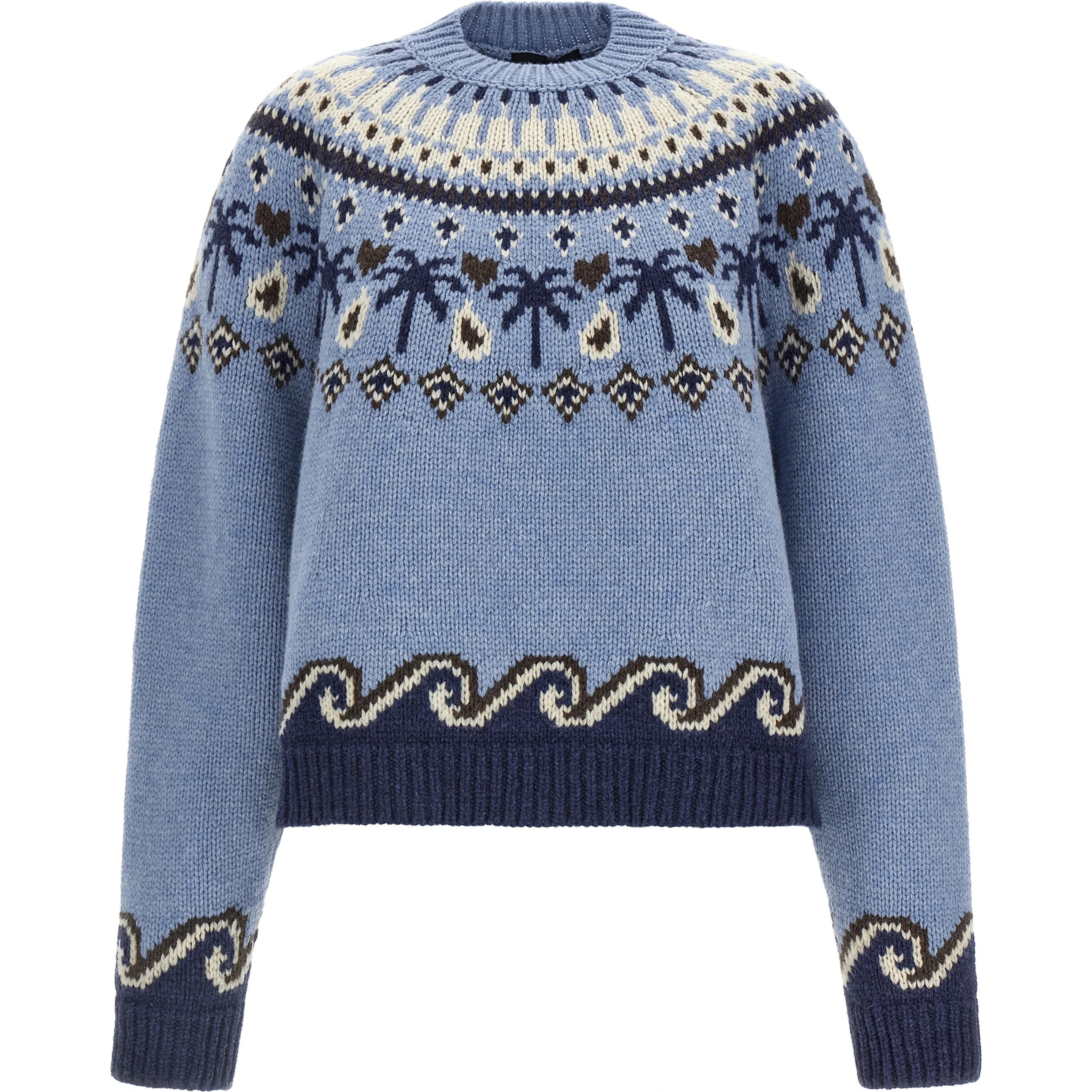 Blue Virgin Wool Cardigan