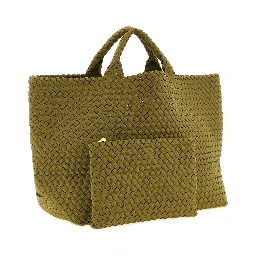 Bicolor Nylon Handbag