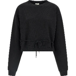Black Cotton Sweatshirt